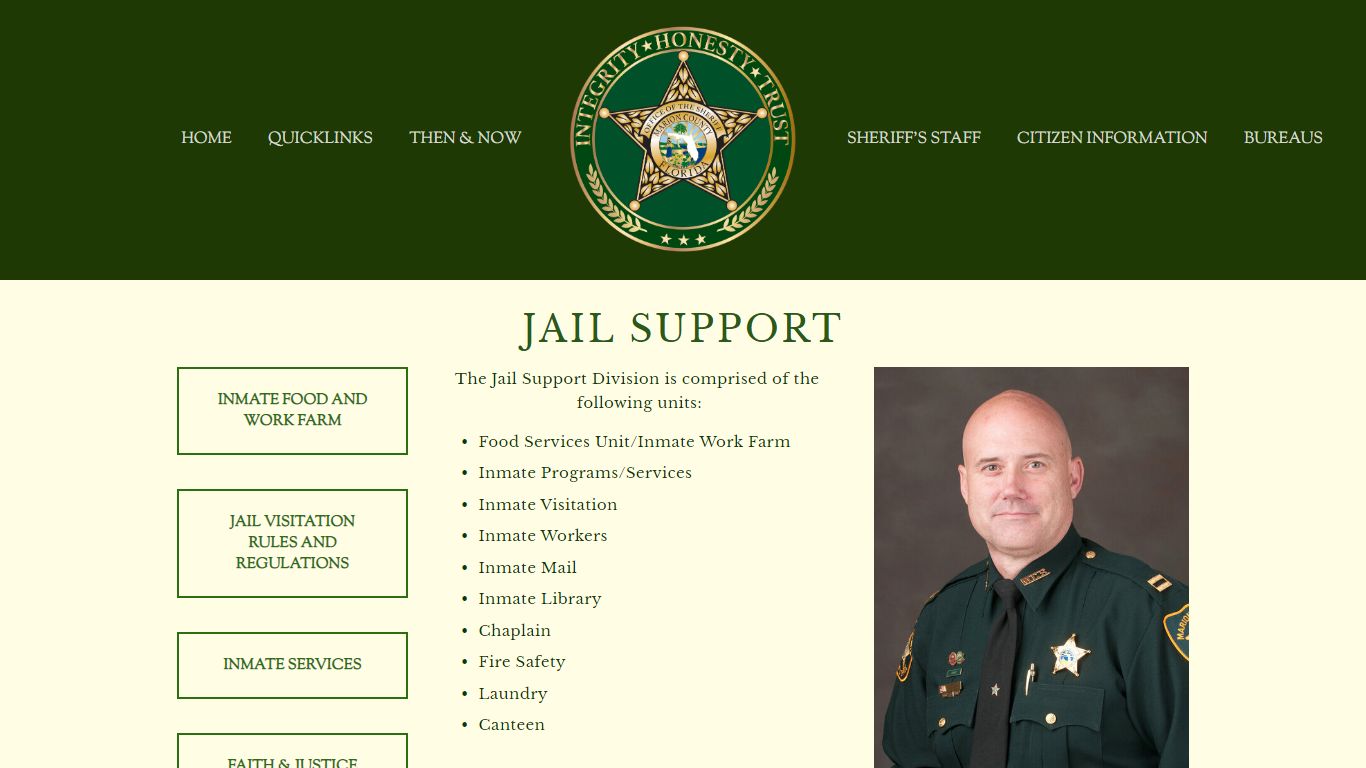JAIL SUPPORT — Marion County Sheriff's Office